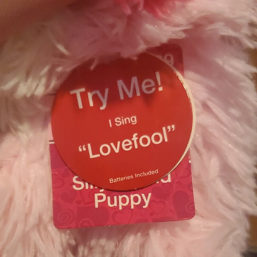 Adorable Pink and White Plush Pet Toy